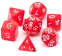 Die Hard: Poly RPG Dice Set: Red Swirl w/ White 