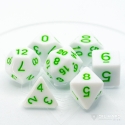 Die Hard: Poly RPG Dice Set: White w/ Pastel Green 