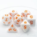 Die Hard: Poly RPG Dice Set: White w/ Pastel Orange 