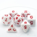 Die Hard: Poly RPG Dice Set: White w/ Pastel Red 