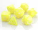 Die Hard: Poly RPG Dice Set: Yellow Swirl w/ White 