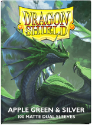 Dragon Shield: Matte Dual Card Sleeves (100): Apple Green & Silver 