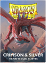 Dragon Shield: Matte Dual Card Sleeves (100): Crimson & Silver 