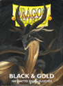 Dragon Shield: Matte Dual Card Sleeves (100): BLACK AND GOLD 