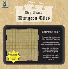 Dry Erase Dungeon Tiles- Earthtone: 10 Interlocking (9) 