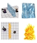 Dungeons &amp; Dragons Spell Effects: Wall of Fire &amp; Wall of Ice - WKDD73107 73107 [634482731079]