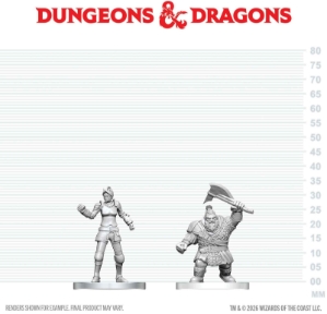 Dungeons &amp; Dragons Nolzur’s Marvelous Miniatures: Cultist of Bane & Dwarf Zhentilar Soldier