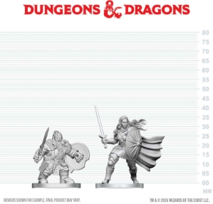 Dungeons &amp; Dragons Nolzur’s Marvelous Miniatures: Dwarf Fighter & Orc Paladin