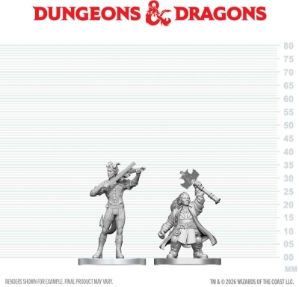 Dungeons &amp; Dragons Nolzur’s Marvelous Miniatures: Tiefling Bard & Dwarf Cleric