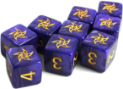 Elder Dice: D6 Set: Astral Elder Sign: Mystic Purple 