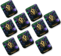 Elder Dice: D6 Set: Crest of Dragon: Glass/Wax 