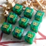 Elder Dice: D6 Set: Cthulhu: Glass/Wax: Mythic Cosmic Jade - INB-ED6-C21 [787790944881]