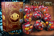 Elder Dice Polyhedral 10 Die Set: Eye of Chaos: Glass/Wax: Night Fire - INB-EDP-E31 [850003463322]