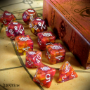 Elder Dice Polyhedral 10 Die Set: Eye of Chaos: Glass/Wax: Night Fire - INB-EDP-E31 [850003463322]