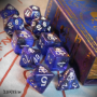 Elder Dice: Polyhedral 10 Die Set: Seal of Yog-Sothoth: Glass/Wax: Mythic Cobalt Transcendence - INB-EDP-G31 [850003463353]