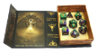 Elder Dice: Polyhedral 10 Die Set: Yellow Sign: Masked Purple with Green - INB-EDP-Y11 [850003463247]