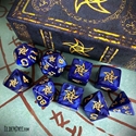 Elder Dice Polyhedral Set: Astral Star Elder Sign: Blue 