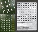 Fallout Hobbies Airbrush Stencil: Sci-Fi Lettering 002 