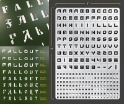 Fallout Hobbies Airbrush Stencil: Sci-Fi Lettering 003 