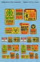 Fallout Hobbies Decals: Zombie Hazard Signs (Colour) 
