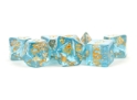 Fanroll: 7 Dice Polyhedral Set: BLUE W/ GOLD FOIL 16MM  
