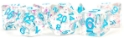 Fanroll: 7 Dice Polyhedral Set: CLEAR CONFETTI 16MM 