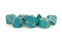 Fanroll: 7 Dice Polyhedral Set: ICE W/ BLUE 16MM 