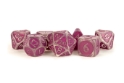 Fanroll: 7 Dice Polyhedral Set: ICE W/ PURPLE 