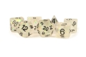 Fanroll: 7 Dice Polyhedral Set: ICY OPAL CLEAR 16MM 
