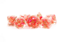 Fanroll: 7 Dice Polyhedral Set: PEARL RED W/ COPPER 16MM 