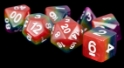 Fanroll: 7 Dice Polyhedral Set: RAINBOW 16MM 