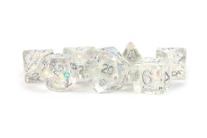 Fanroll: 7 Dice Polyhedral Set: RAINBOW FROST INCLUSION 16MM