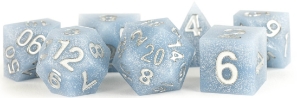 Fanroll: 7 Dice Polyhedral Set: Silicone: RUBBER GLACIAL DEBRIS 16mm