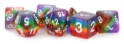 Fanroll: 7 Dice Polyhedral Set: TRANSLUCENT RAINBOW 16MM  