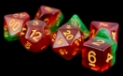 Fanroll: 7 Dice Polyhedral Set: WATERMELON 16MM 