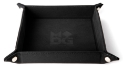 Fanroll: Fold up (Snap) Dice Tray with PU Leather Backing (10" x 10"): Black 