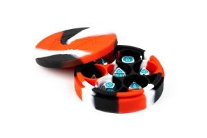 Fanroll: Silicone 7 Dice Case: Round: Red Black White