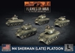 Flames of War: American: M4 Sherman (Late) Platoon (x5) Plastic (Late War) - UBX88 [9420020253872]