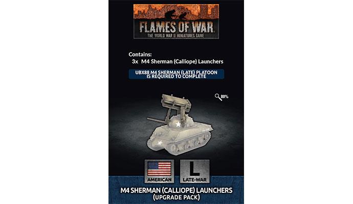 Flames of War: American: T34 Calliope Tank Platoon (x3 Upgrade Pack) Late War 