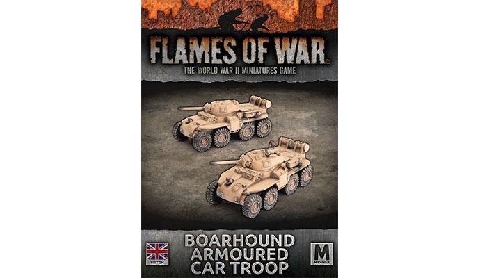 Flames of War: British: Boarhound (75mm) Armoured Cars (x2) 