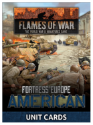 Flames of War: Fortress Europe - American Unit Cards 