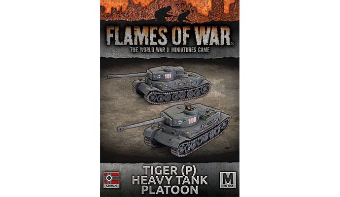 Flames of War: German: Tiger (P) (8.8cm) Tanks (x2) 