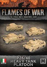 Flames of War: Italian: P26/40 (75mm) Tanks (x4) 