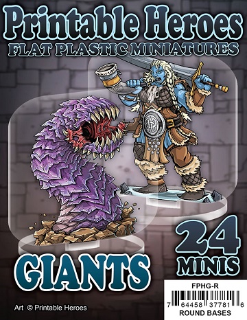Flat Plastic Miniatures: Printable Heroes- Giants 
