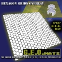 GEO Mats: Hex 1" Grid 3x3- Black 