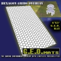 GEO Mats: Hex 1" Grid 6x3- Black 