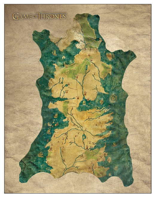 Game of Thrones: Cloth Map of Westeros 
