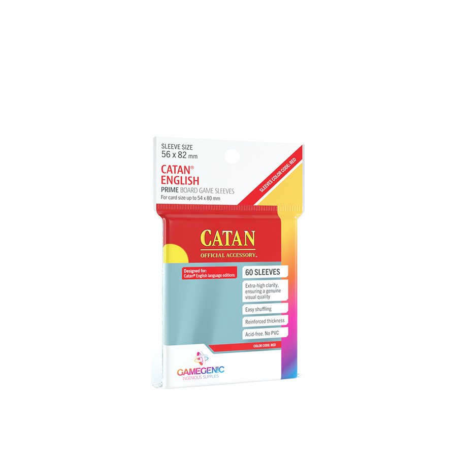 Gamegenic: Prime Sleeves: Catan-Sized 56 x 82mm (60) 