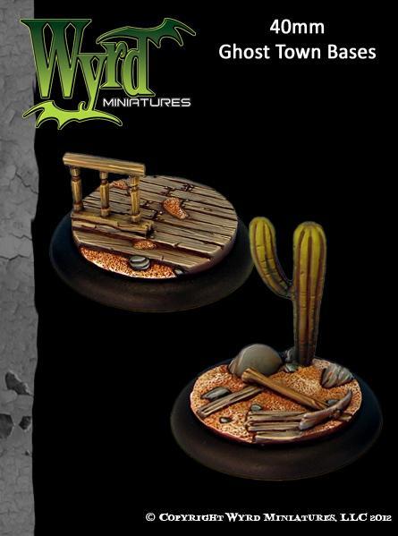 Malifaux: Base Inserts - Ghost Town - 40mm (2) 