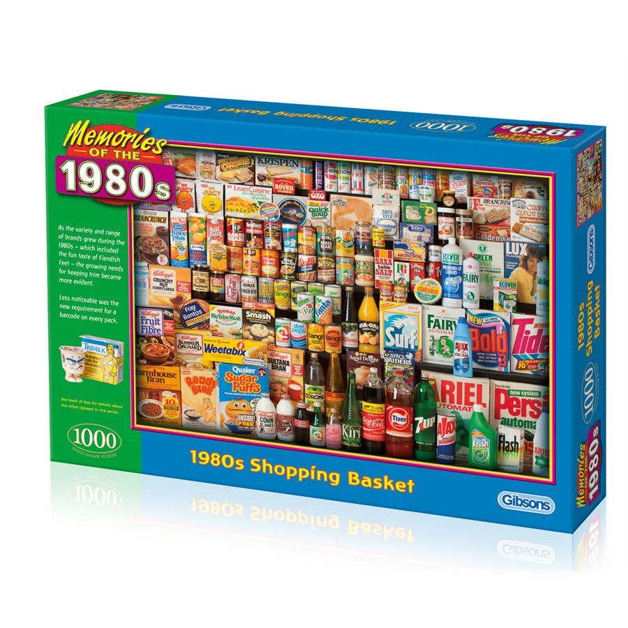 Gibsons Puzzles (1000): 1980s Shopping Basket 